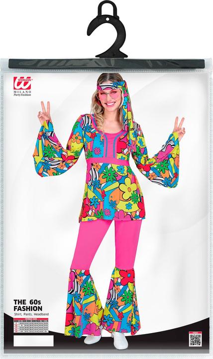 Actual product image Widmann THE 60s FASHION - flower power (Oberteil, Hose, Stirnband), S