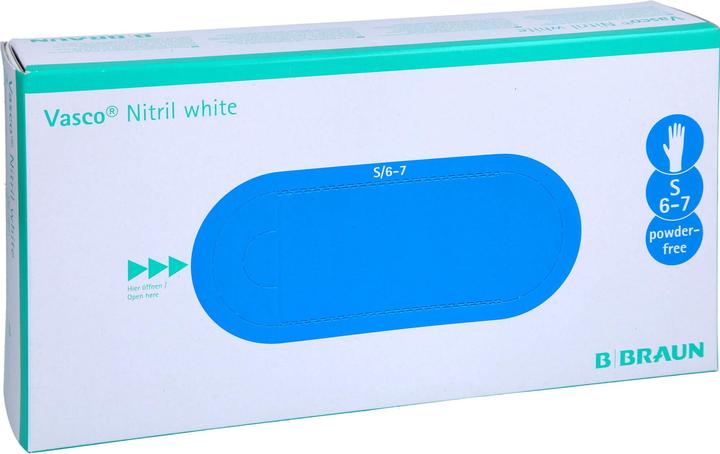 Actual product image B.Braun Vasco Nitrile White Uh S (S)