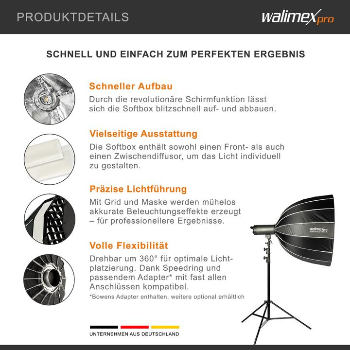 Produktbild Walimex pro Studio Parabolic Softbox 90 Elinchrom (Parabole Softbox, 90 cm)