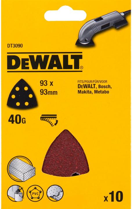 Actual product image DeWalt Triangular sandpaper Klettfix (40)