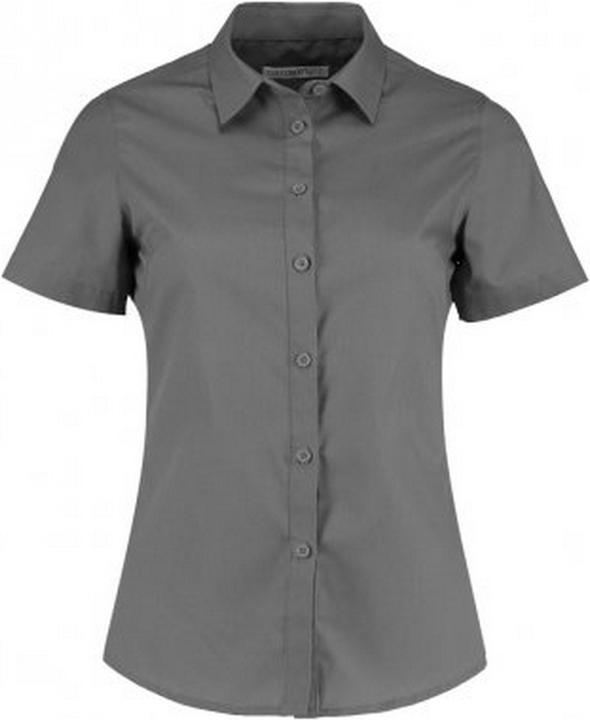 Actual product image Kustom Kit Short Sleeve Waisted Poplin Blouse (32)