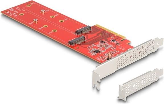 Image du produit Delock Carte PCI Express x8 vers 2 x interne NVMe M.2 clé M 110 mm - bifurcation - Low Profile Formfakt
