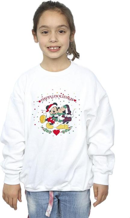 Actual product image Disney Girls Mickey Mouse Mickey Minnie Christmas Sweatshirt (140, 146)