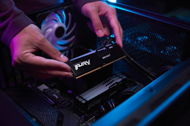 Produktbild Kingston Fury DDR5 32 GB (2 x 16 GB) 6000 MHz CL36 Beast Black RGB Expo AMD (2 x 16GB, 6000 MHz, DDR5-RAM, DIMM)