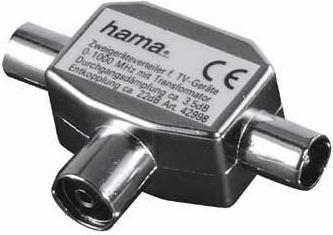 Produktbild Hama Antennen-Verteiler Koax-Kupplung - 2 Koax-Stecker
