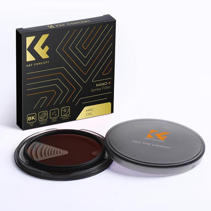 Image du produit K&F Concept 115MM CPL Filter Super Slim Circular Polarizing Filter with 28 Layer Green Coated, HD, Waterproof, A (Filtre polarisant)