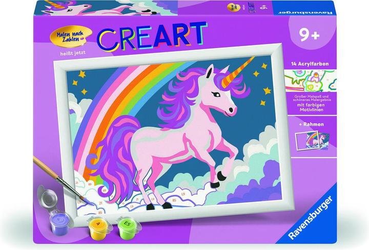 Immagine prodotto Ravensburger CreArt - Pittura per numeri 23996 - Unicorno rosa - da 9 anni