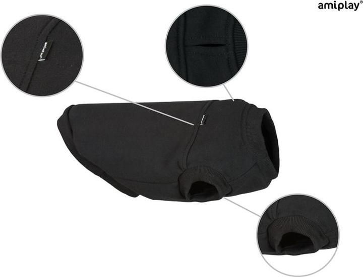 Actual product image amiplay Hoodie Dog Denver Maltese 35cm Black (35, Dog jumper)