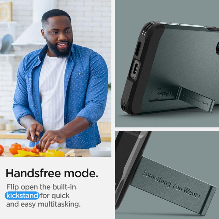 Produktbild Spigen Tough Armor Sam S24 S921 zielony/abyss green ACS07357 (Samsung Galaxy S24)