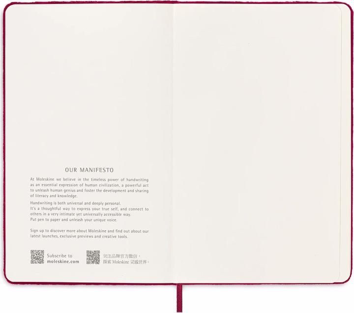 Actual product image Moleskine Notebooks VELVET (A5, Plain, Hardcover)