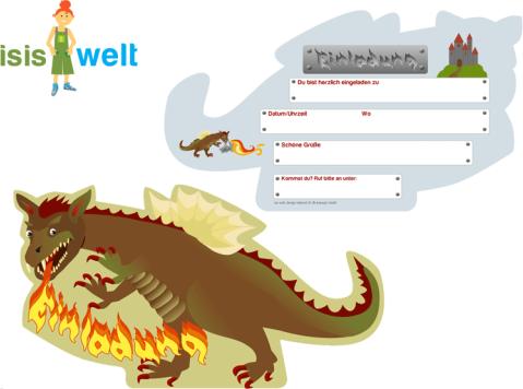 Produktbild DH-Konzept Drache und Ritter Einladung