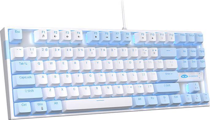 Actual product image MageGee MK-STAR mechanical gaming keyboard (blue and white) (Cable)