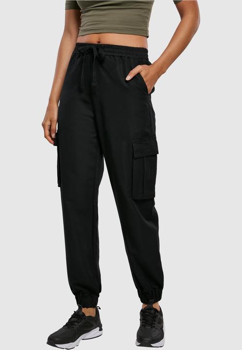 Actual product image Urban Classics Ladies Viscose Twill Cargo Pants (L)