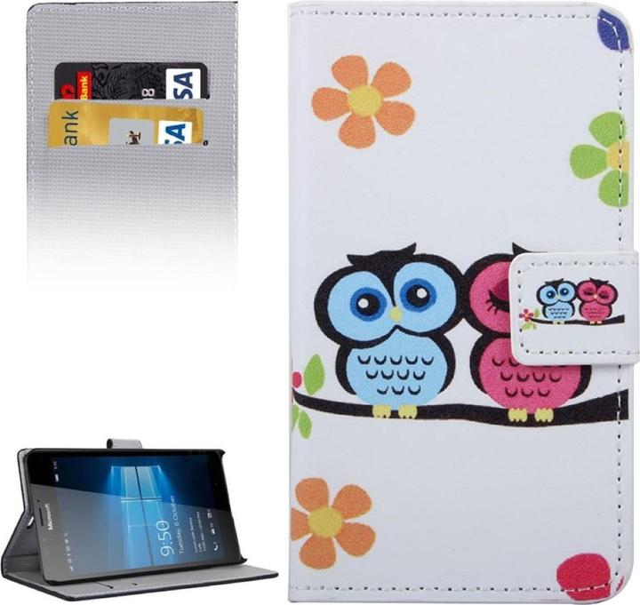 Produktbild König Design Handyhülle Tasche für Handy Microsoft Lumia 950 XL Eulen Paar Verliebt
