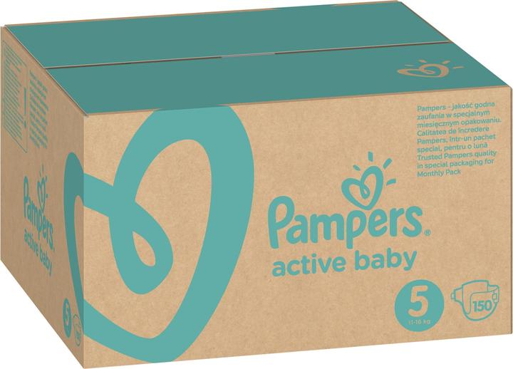 Produktbild Pampers Active Baby (Gr. 5, Monatsbox, 150 Stück)