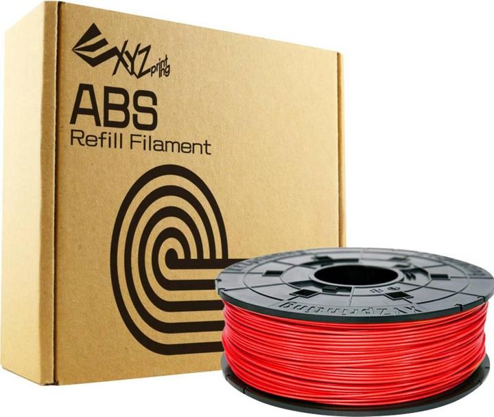 XYZprinting Ricarica della cassetta del filamento ABS per il da Vinci (ABS, 1.75 mm, 600 g, Rosso)