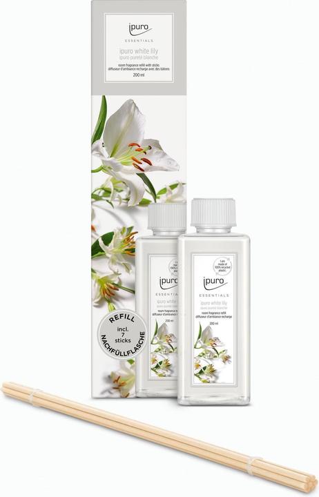 Immagine prodotto Ipuro Ricarica di bastoncini di profumo Giglio bianco con bastoncini 200 ml (200 ml)