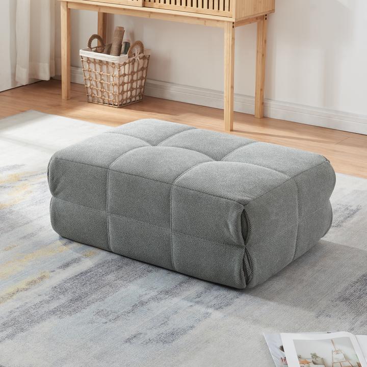 Produktbild En.Casa Fusshocker Koskyvn 35x80x55 cm Textil Grau