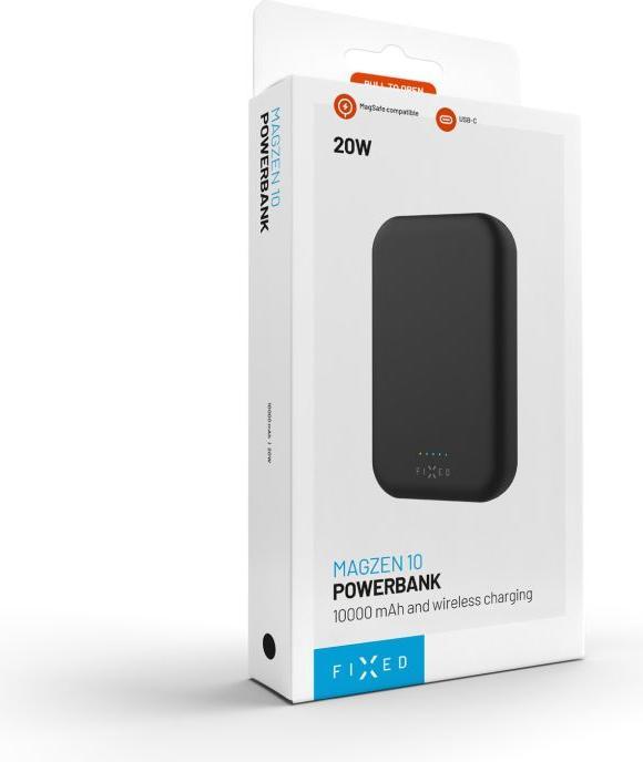 Actual product image Fixed MagZen Trådløs PD 20W Power Bank 10.000 mAh Sort Powerbank - Sort - 10000 mAh (10000 mAh, 12 Wh)