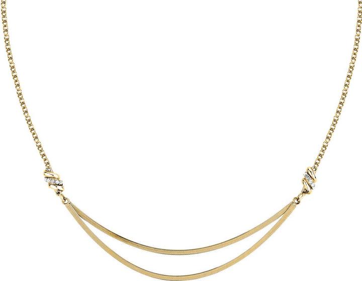 Morellato Decent Gold Plated Torchon Crystal Necklace SAWZ01 (Edelstahl)