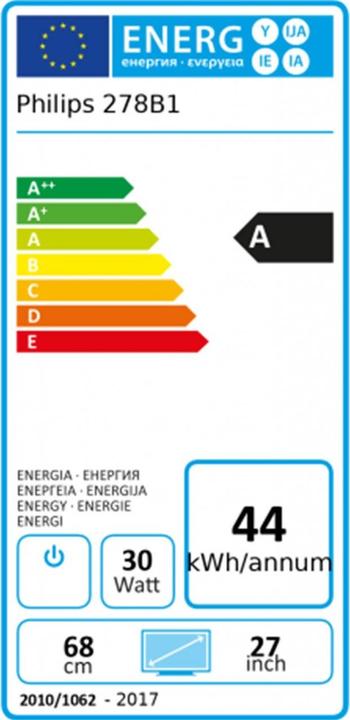 Energy Label Philips 278B1/00 (3840 x 2160 Pixels, 27")