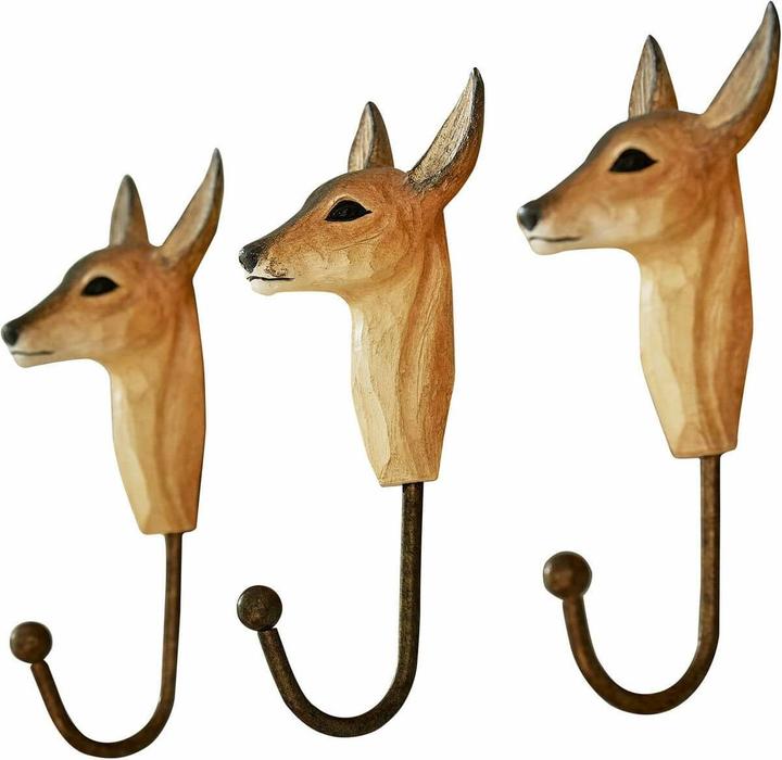 Produktbild Loberon Haken 3er Set Irélise braun