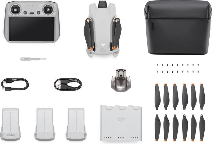 Immagine prodotto DJI Mini 3 con controller RC e Fly More Combo (38 min, 248 g, 48 Mpx)