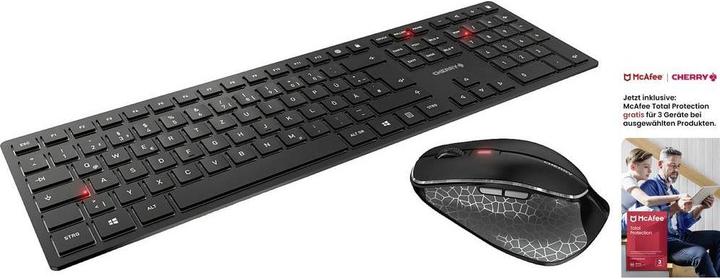 Produktbild CHERRY DW 9500 Slim + McAfee 1Y 3 User (DE, Kabellos)
