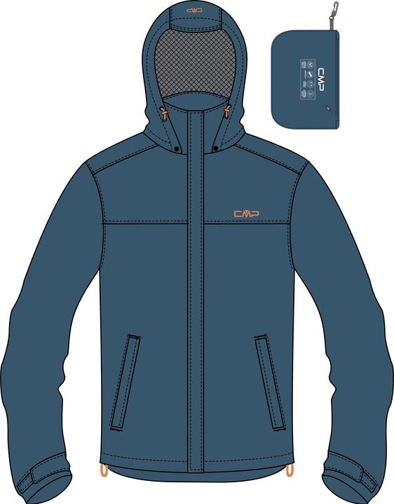 Immagine prodotto CMP Campagnolo Hoodie Button Rain (4XL)