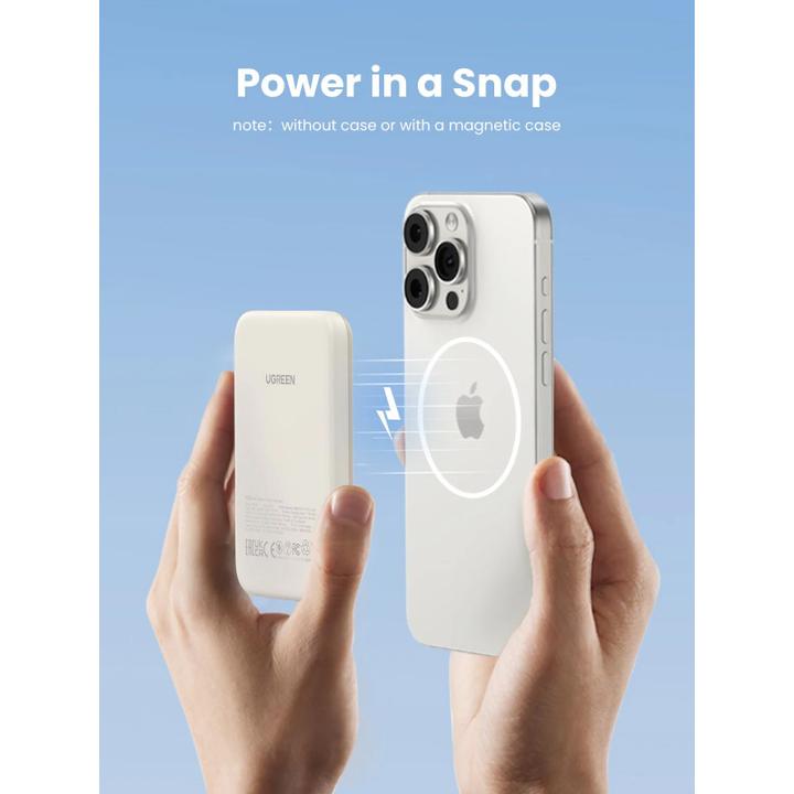 Image du produit Ugreen Magnetic Power Bank (5000 mAh, 15 W, 18.50 Wh)