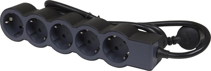 Immagine prodotto Legrand Striscia di prese piatte 5x prese, cavo da 3 metri Nero 694564 (5 x, CEE 16/5, CEE 7/3, 3 m)