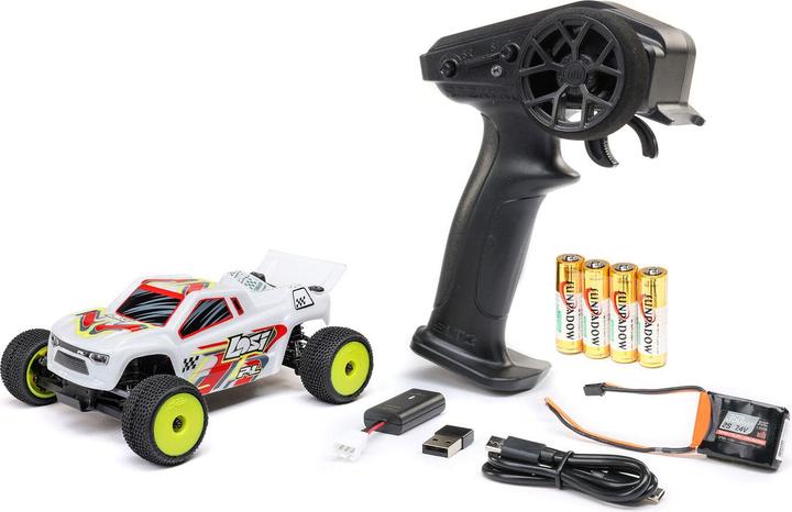 Actual product image Losi Micro-T 2S 1/28 2WD RTR Stadium Truck (Akku & Ladegerät enthalten), Weiss (RTR Ready-to-Run)