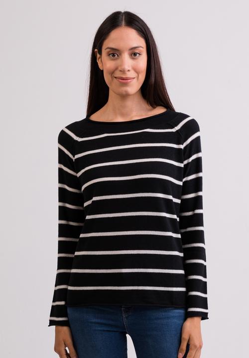 Produktbild Cash-Mere Kaschmir Rundhals Pullover gestreift (XS, S)
