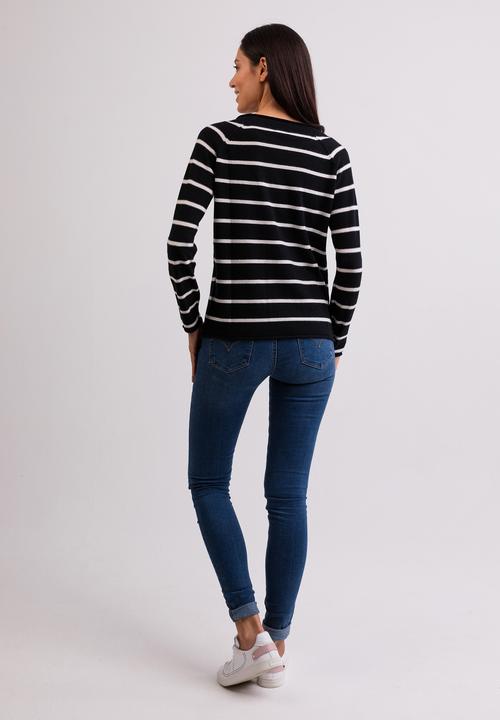 Produktbild Cash-Mere Kaschmir Rundhals Pullover gestreift (XS, S)