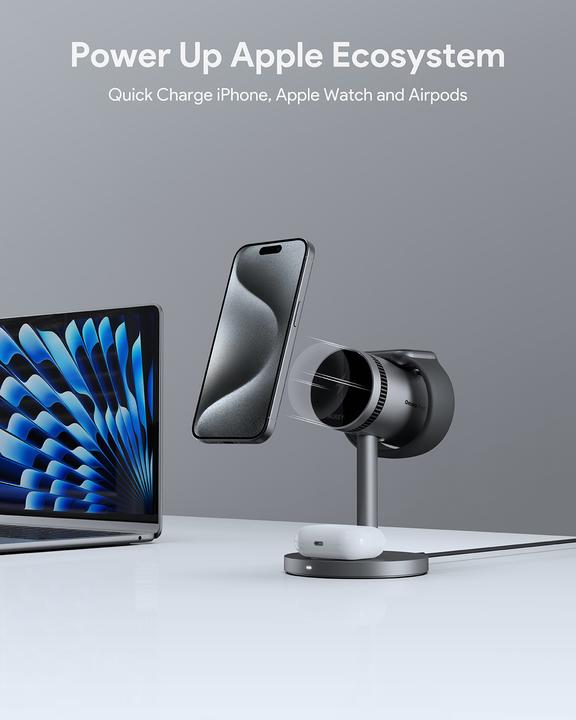 Actual product image Aukey MagFusion 3-in-1 Pro (15 W)