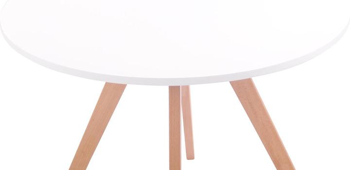 Image du produit CLP Table Viktor Natura 90, blanc (90 x 90 x 75 cm)