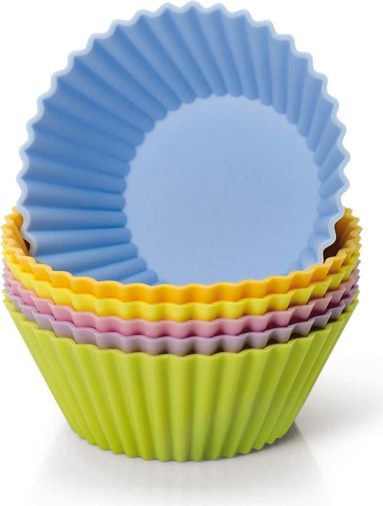 Kaiser Silikon-Muffinform-Set 6 Stück farbig Creativ (7 cm)