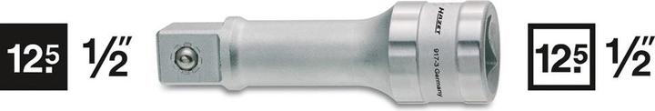 HAZET Verlängerung 917-3 ∙ Vierkant12,5 mm (1/2 Zoll) ∙ Vierkant 12,5 mm (1/2 Zoll)