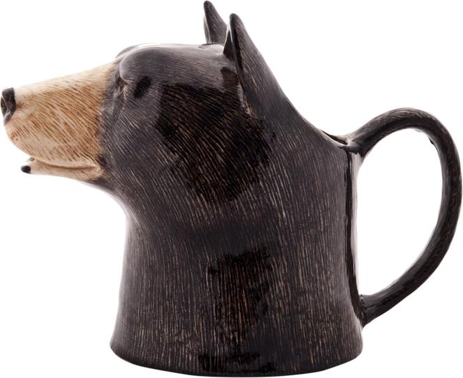 Quail Ceramics 0.3 l milk jug black bear dark brown (0.30 l)
