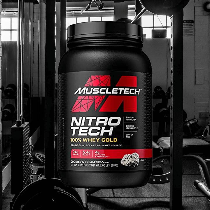 Produktbild Muscle Tech Performance Series Nitro Tech 100% Whey Gold (Cookies and Cream, 1 Stk., 900 g)