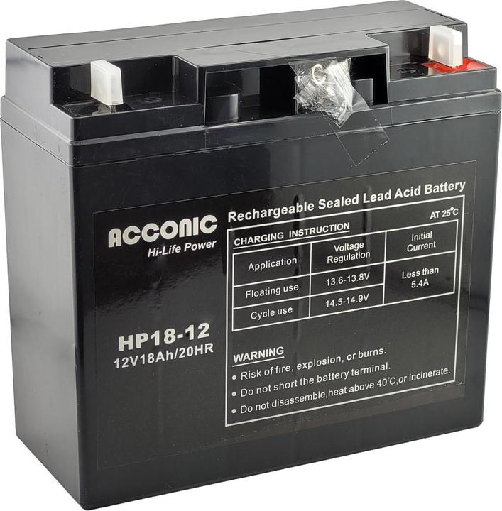 Acconic HP18-12 Hi-Life Power AGM 12V 18Ah Traktionsbatterie (12 V, 18 Ah)
