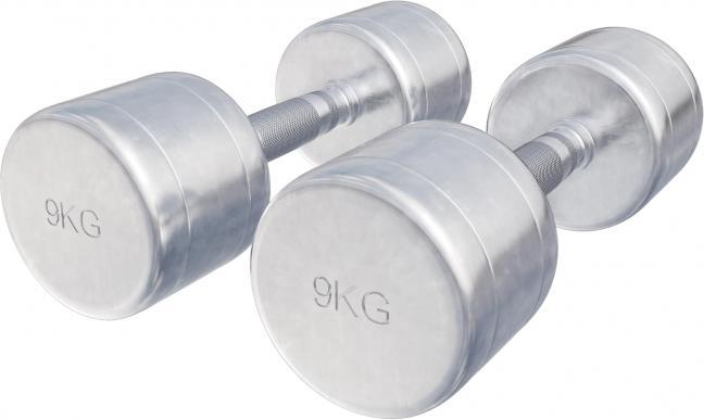 Actual product image Gorilla Sports Chrome dumbbells (2 x 9 kg)