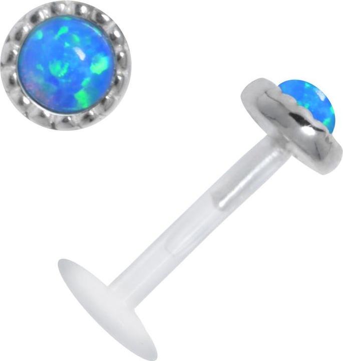 Produktbild Bijouteria Piercing für Lippe/Tragus (Bioplast, Schmuckstein, Silber 925)