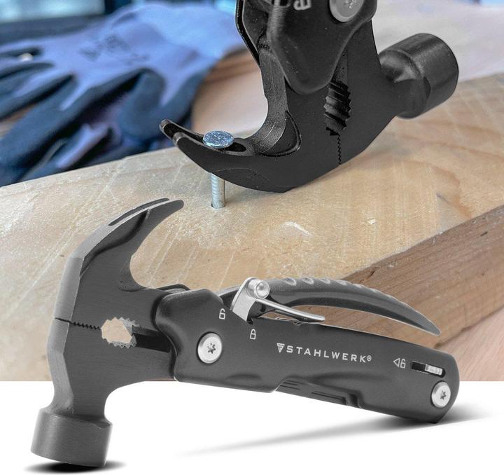 Produktbild Stahlwerk Multitool 12 Tools Taschenmesser Multifunktionswerkzeug Taschenlampe (12 Funktionen)