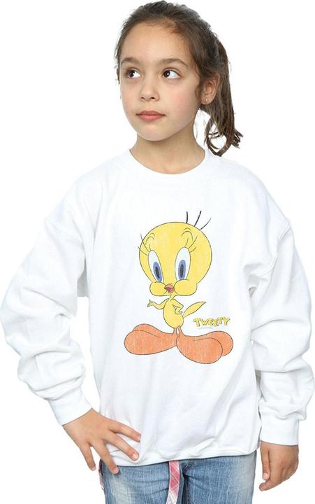 Actual product image Looney Tunes Girls Tweety Pie Distressed Sweatshirt (116)