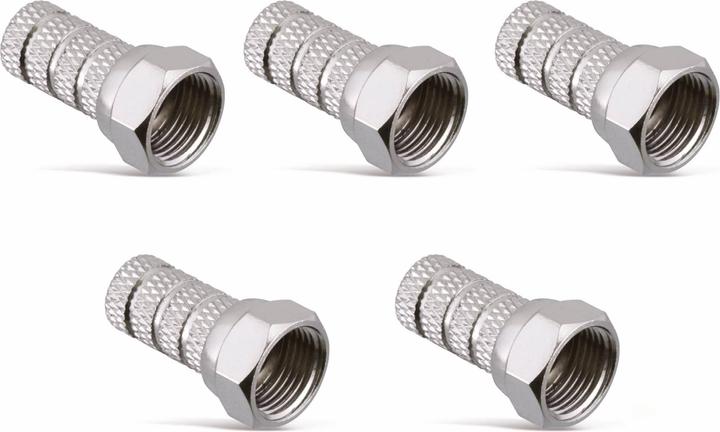 Produktbild Eneroid F-Stecker, 6 mm, Aufdrehmontage, 5 Stück (Antennenkabel)