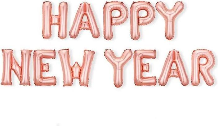 Produktbild Hermex Neujahr Ballon Happy New Year Folienballon Silvester Set