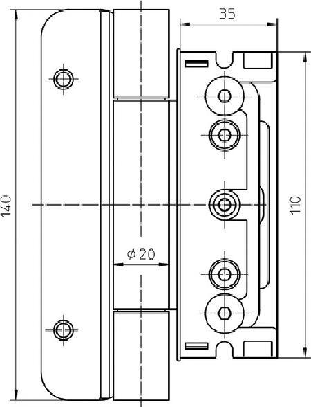 Actual product image Simonswerk Front door hinges BAKA Protect 4030 3D FD