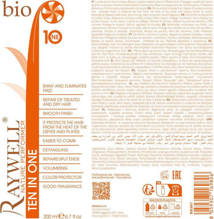 Nährwerte und Zutaten Raywell Ten in One (200 ml)