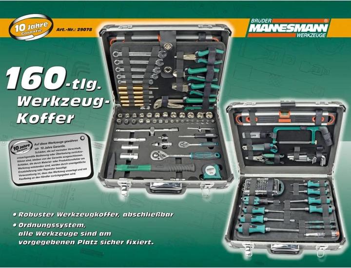 Actual product image Mannesmann Toolbox (160 pieces)